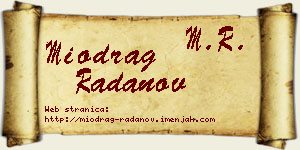 Miodrag Radanov vizit kartica